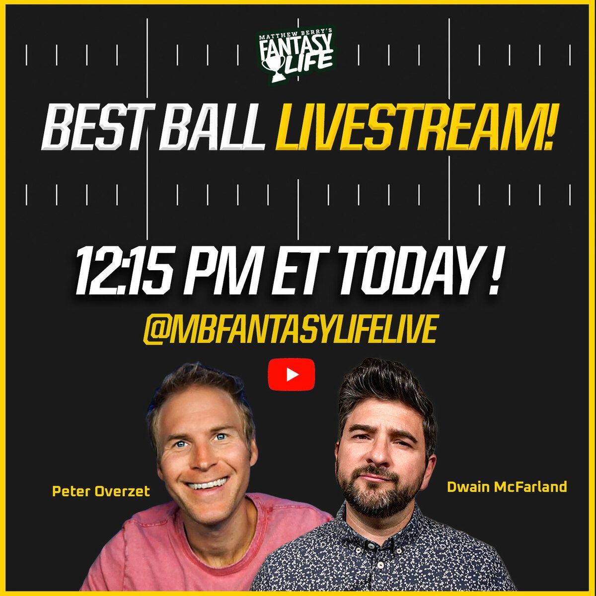 Best ball live stream Dwain Pete