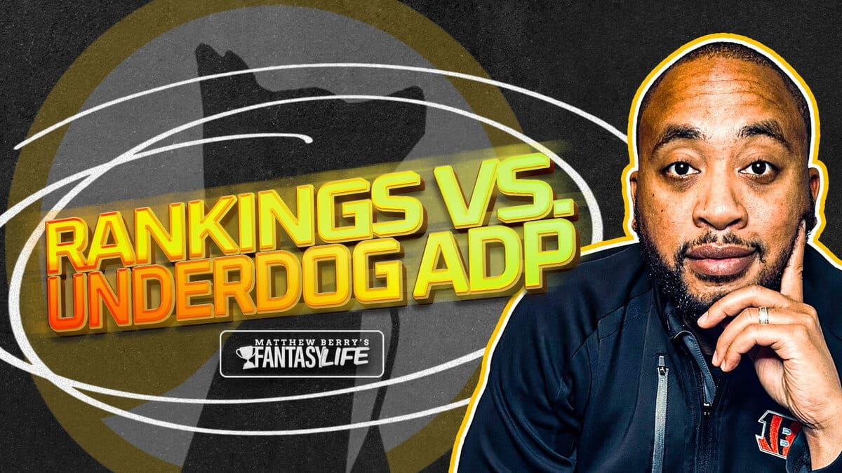 Rankings vs. Underdog ADP