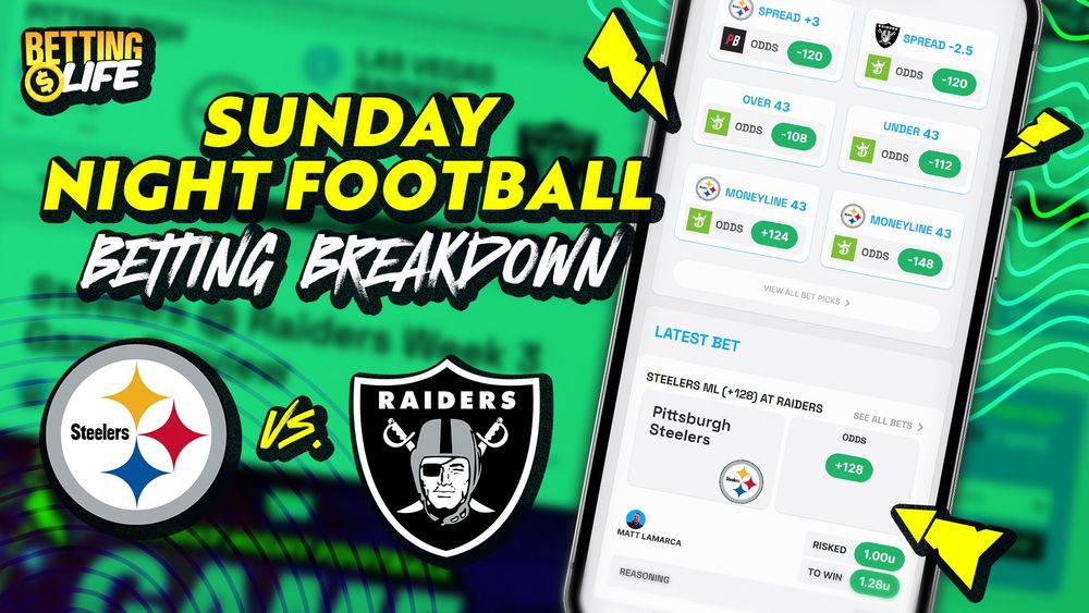 Week 3 Sunday Night Football Betting Breakdown. Steelers vs. Raiders.