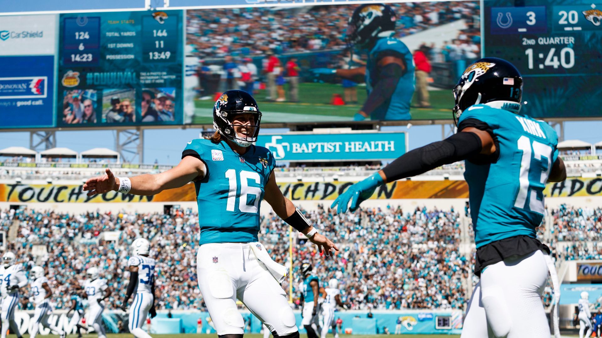 Trevor Lawrence and Christian Kirk