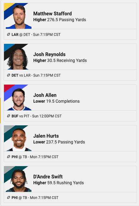 Underdog Pick-em 5 way