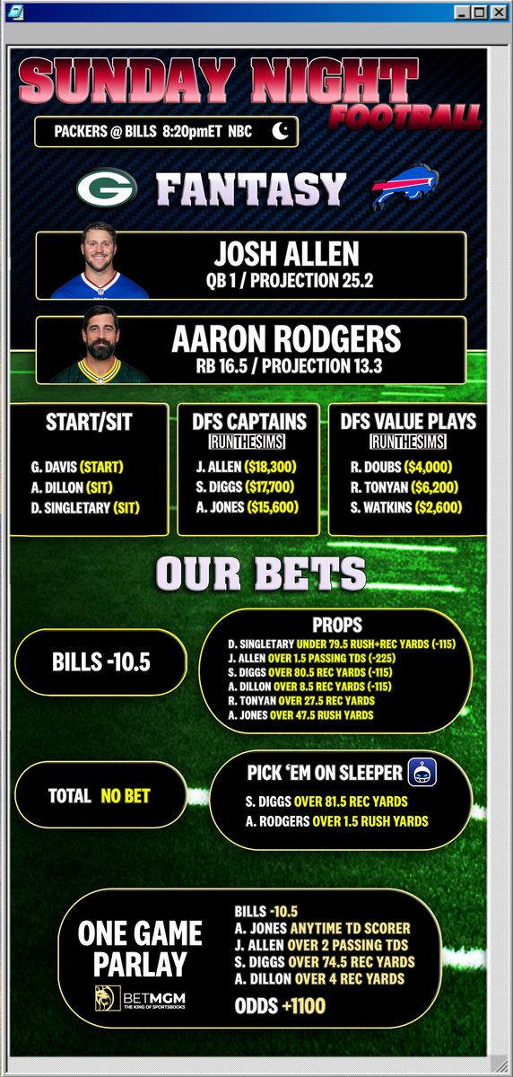 Bills Packers Bets