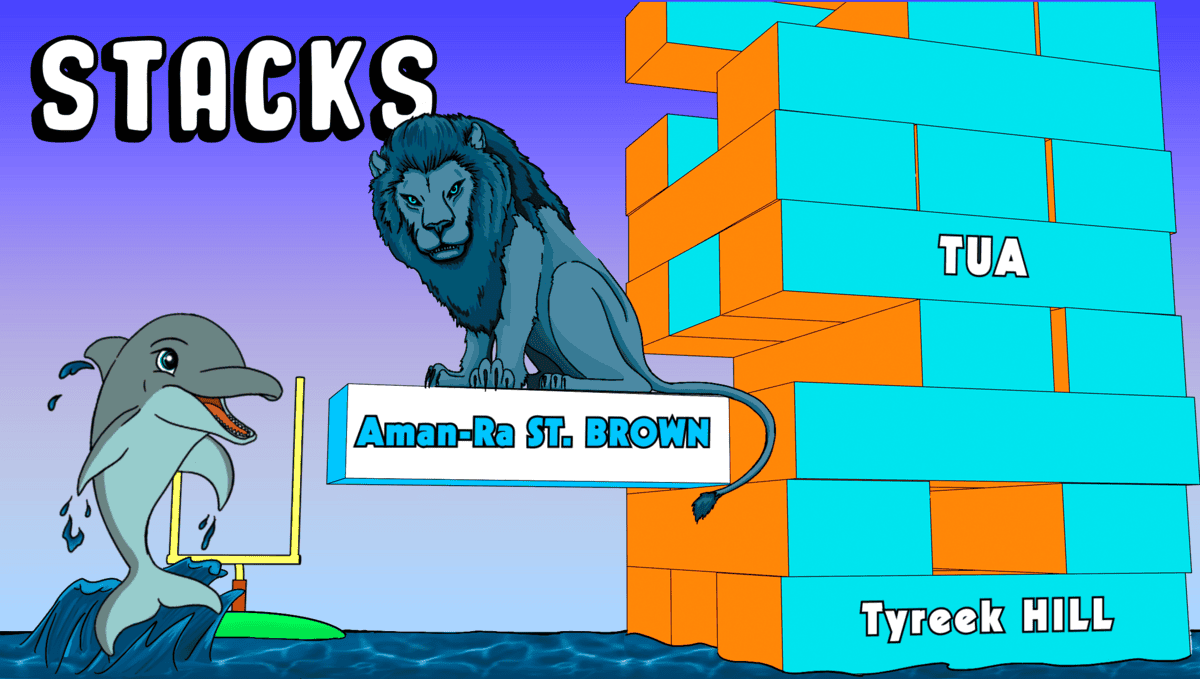 Dolphins Lions Week 8 Stacks